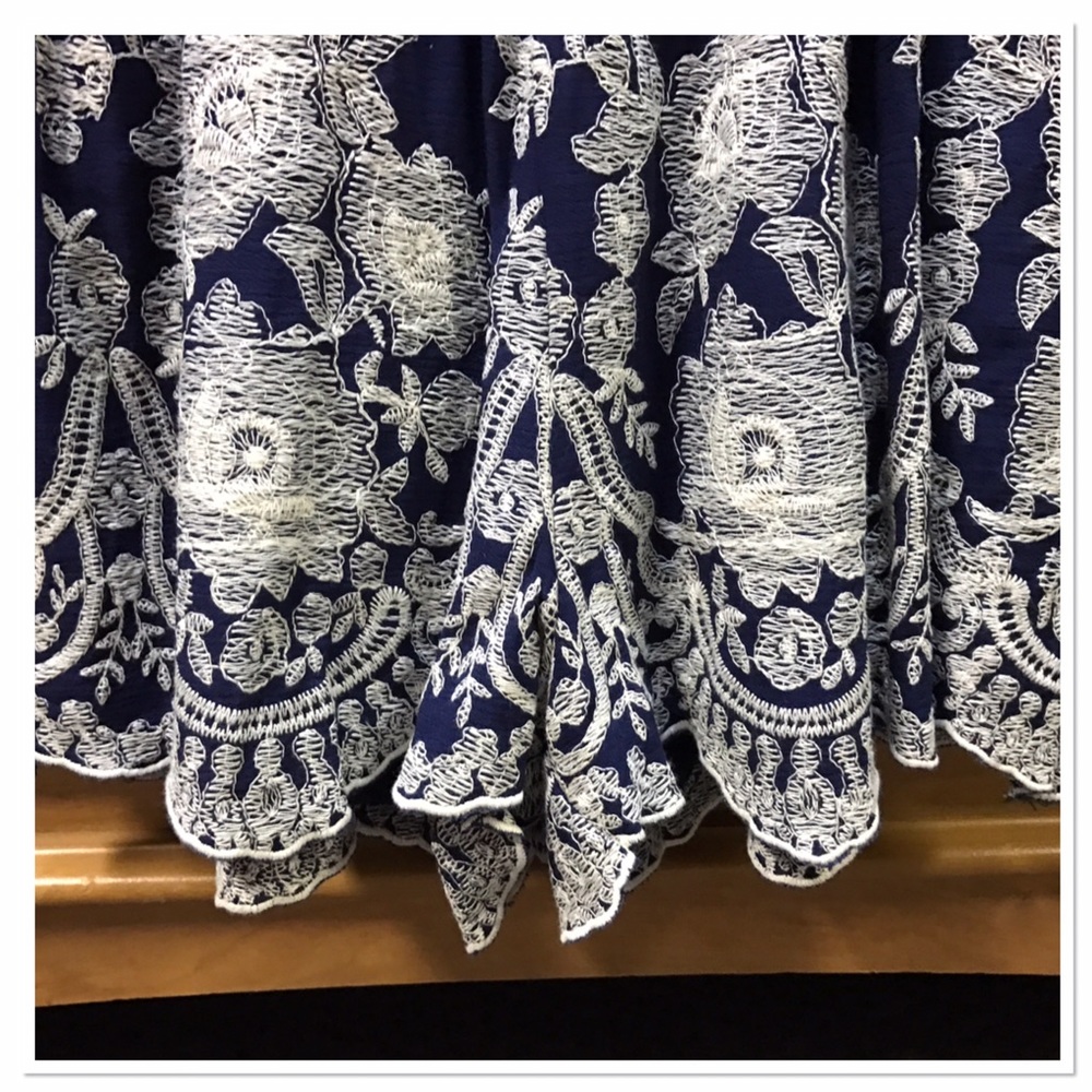 LAST ONE!! Navy Embroidered Romper - Picture 4 of 4