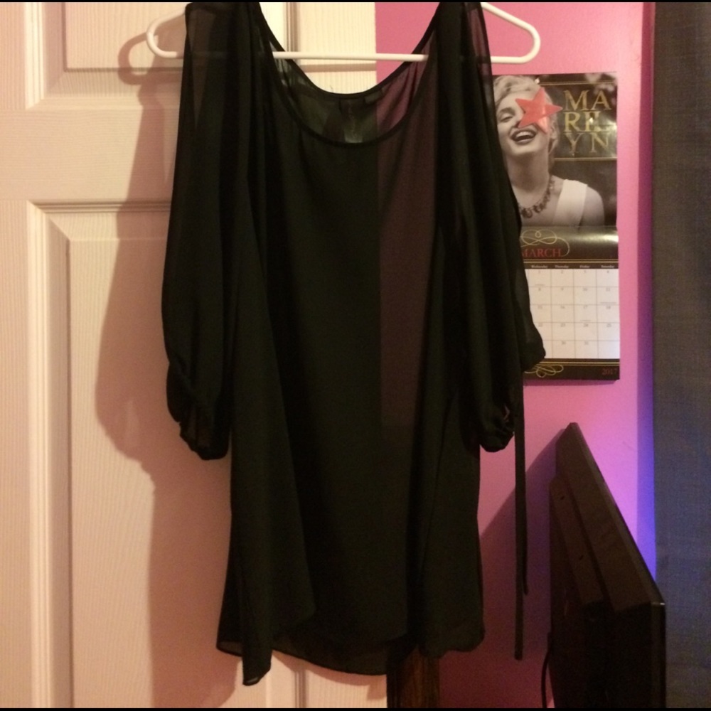 Sheer peekaboo top