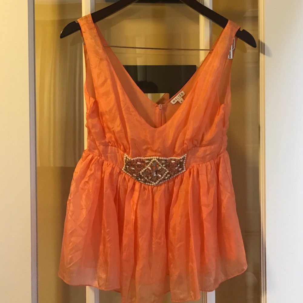 Walter silk top, size 4