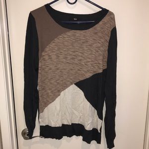 Geometric print sweater