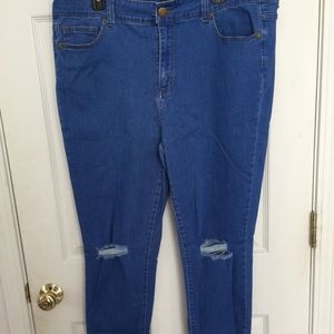 blue skinny jeans