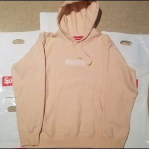 Supreme Tops - FW16 Peach Supreme Box Logo Hoodie Supreme Tops - FW16 Peach Supreme Box Logo Hoodie