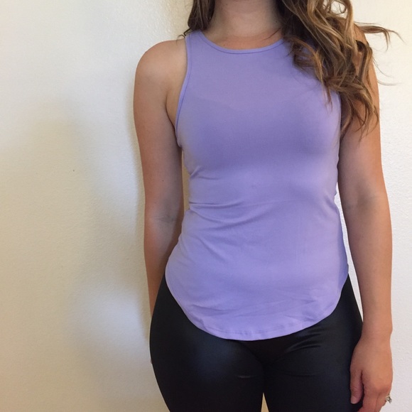 •LAST ONE• Lilac High Neck Racerback Tank - Picture 2 of 6