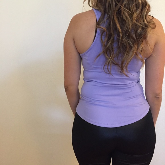 •LAST ONE• Lilac High Neck Racerback Tank - Picture 3 of 6