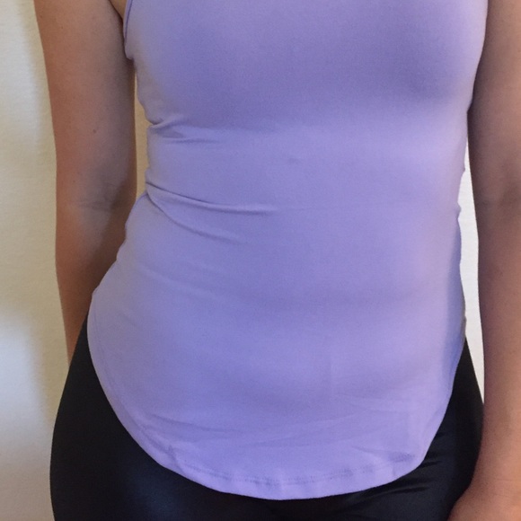•LAST ONE• Lilac High Neck Racerback Tank - Picture 4 of 6