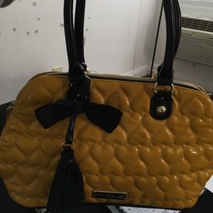 Betsey Johnson yellow bow purse