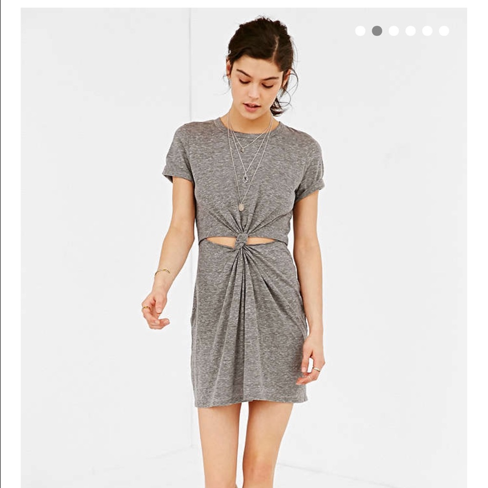 Honey Punch Knot Front T-Shirt Dress sz  XS