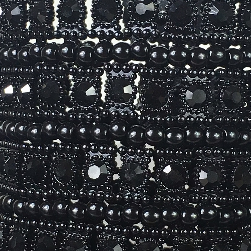 SOLD🔥Stretchable Crystal Cuff wide bracelet 5 row - Picture 2 of 7