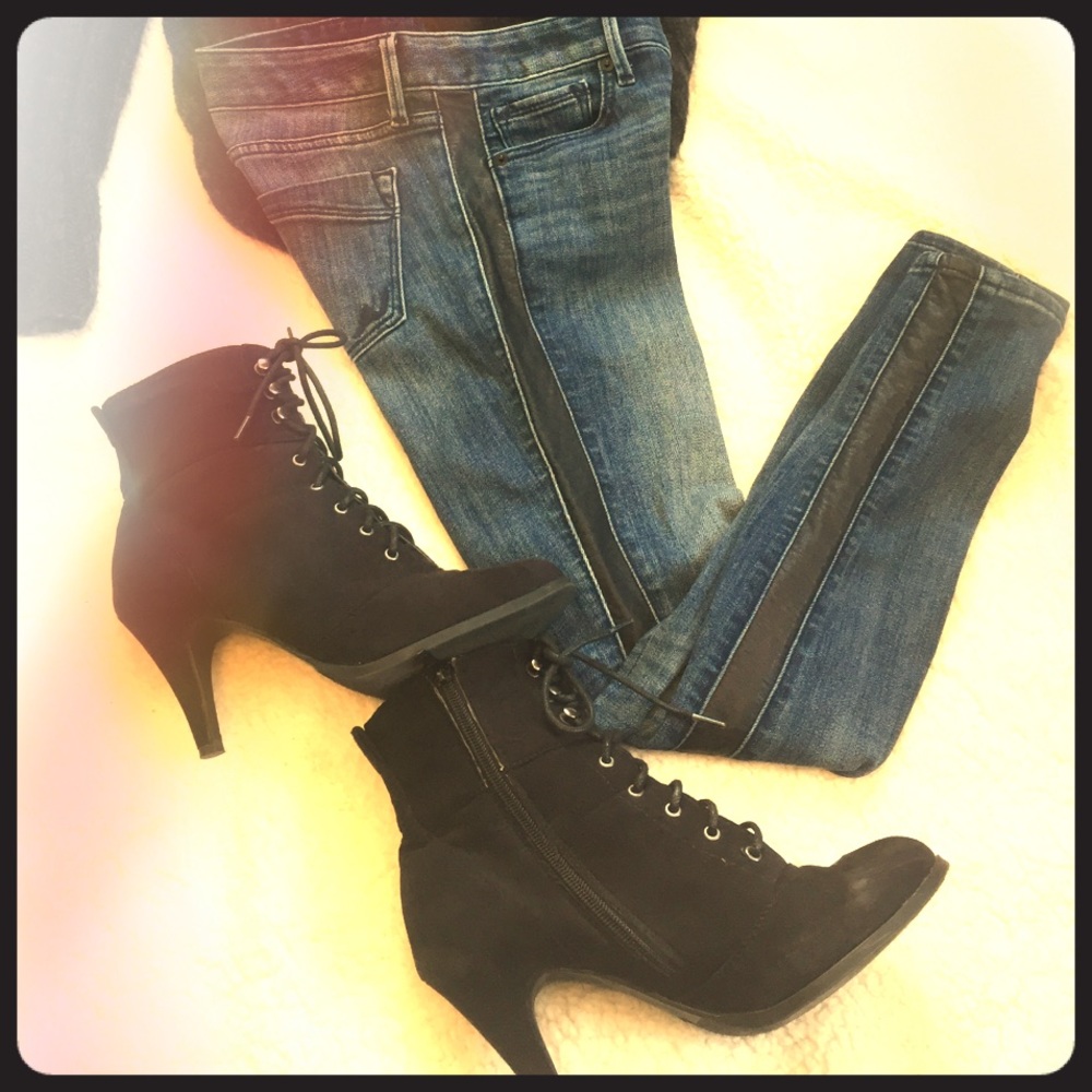 Side leather band skinny