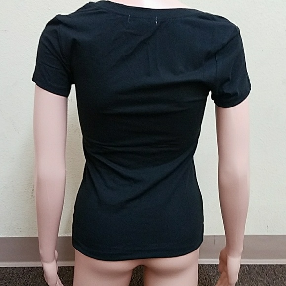 Black Scoop Neck Tee - Picture 3 of 3