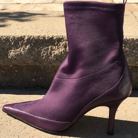 Charles David Shoes - Charles David Purple Heeled Pull-On Boots