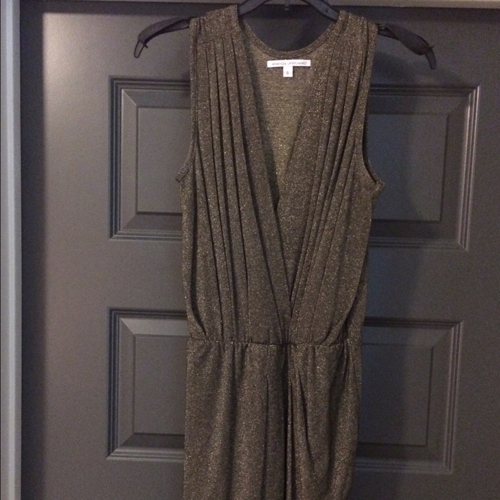 Amanda Uprichard Gold and Black Dress- Small