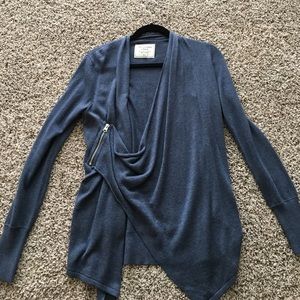 Women side zip cardigan