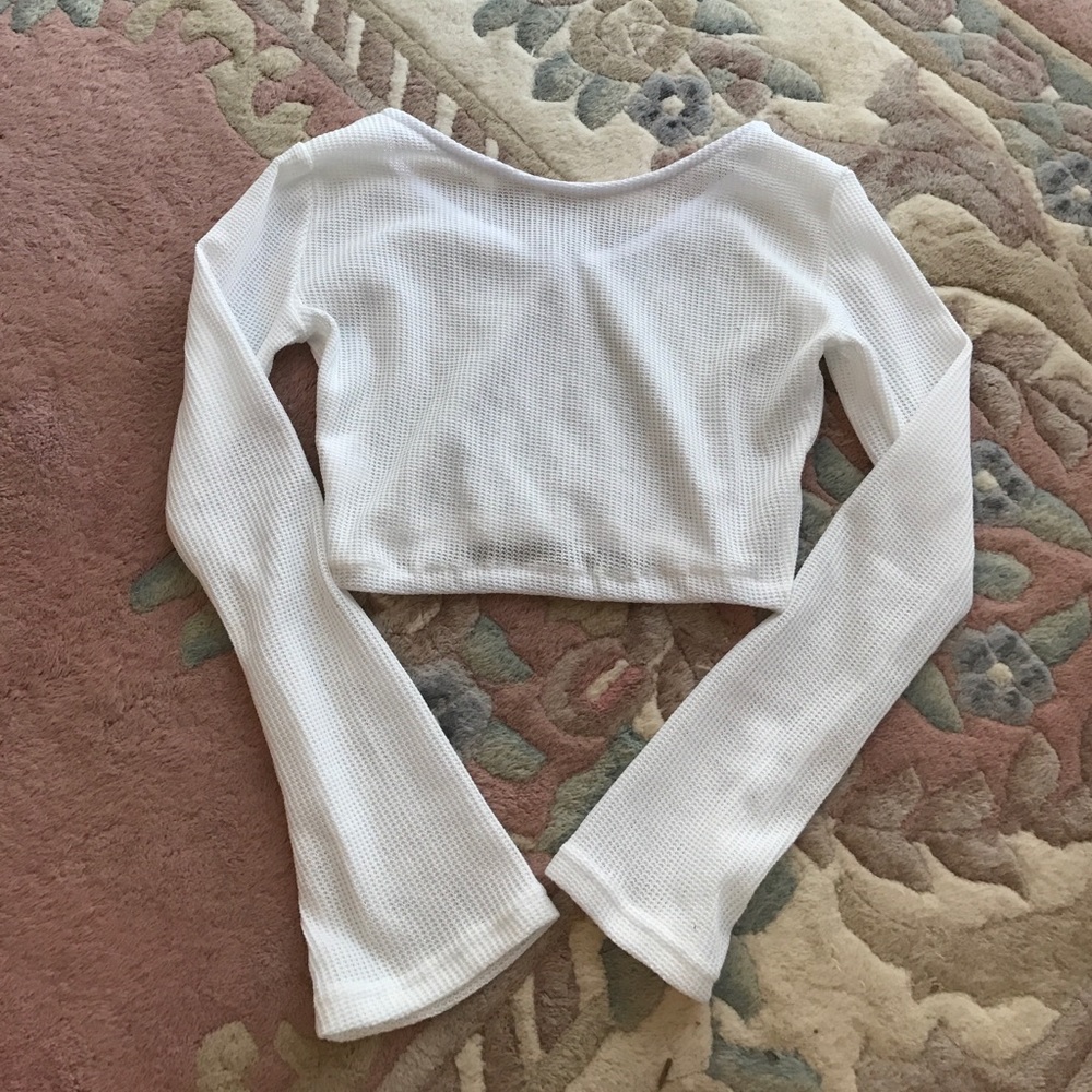 NWT white knit long sleeve cropped jumper - Picture 4 of 4
