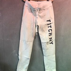 Abercrombie & Fitch White Sweatpants
