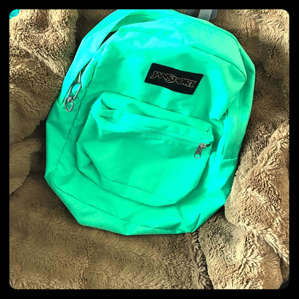 Bright green bookbag