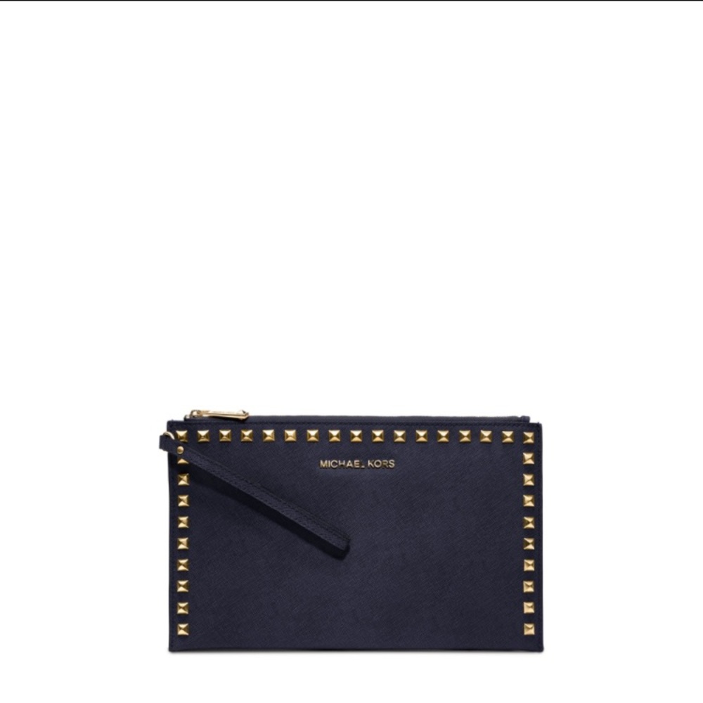 Michael Kors Selma Stud-Trim Saffiano Clutch - Picture 7 of 7