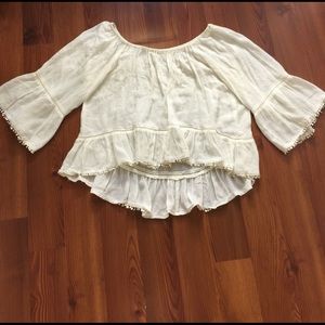 ANTHROPOLOGIE En Creme Boho Blouse NWOT