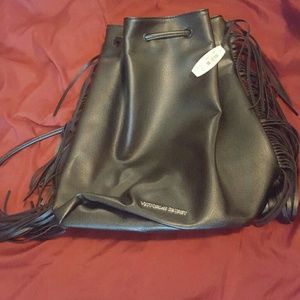 VS fringe drawstring bag