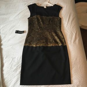 Limited Black with Gold Lace Cocktail dress