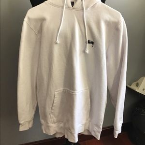 WHITE STUSSY HOODIE