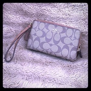 Coach wristlet with wallet slots for cards
