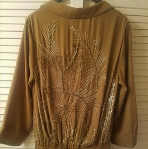 Sequined Rompers- Olive