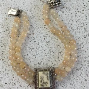 New one of a kind gemstone/Sterling bracelet