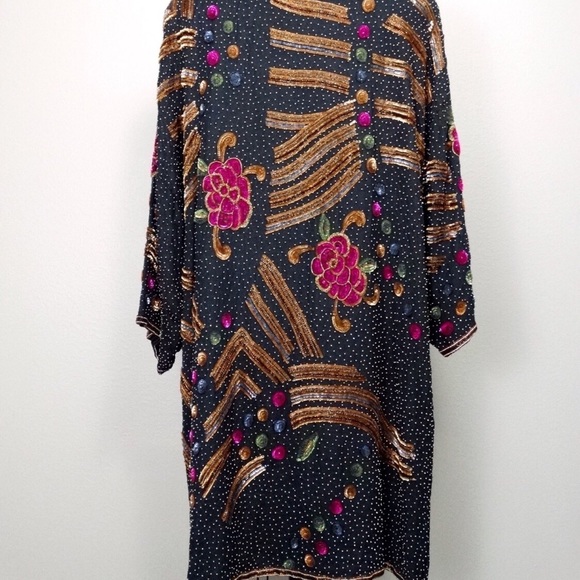 Vintage Beaded Sequined Kimono Jacket - Picture 7 of 7