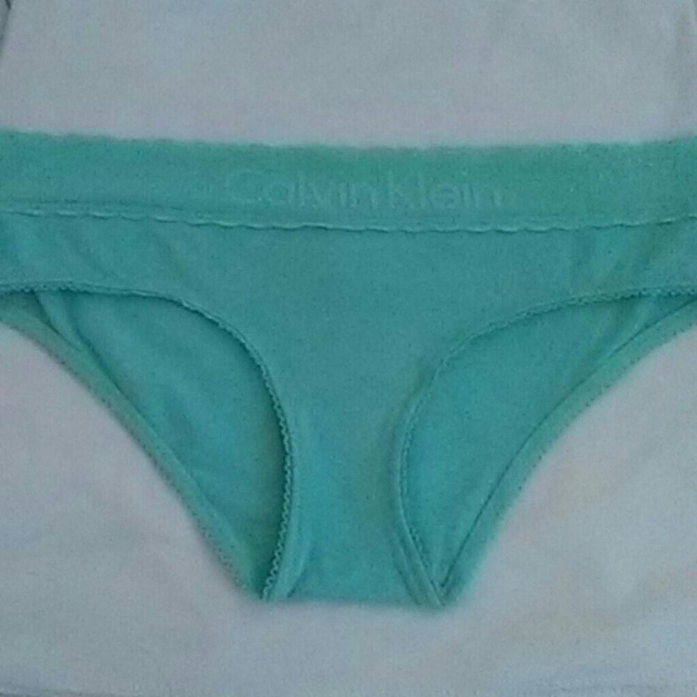Cute lace Calvin Klein mint green panties