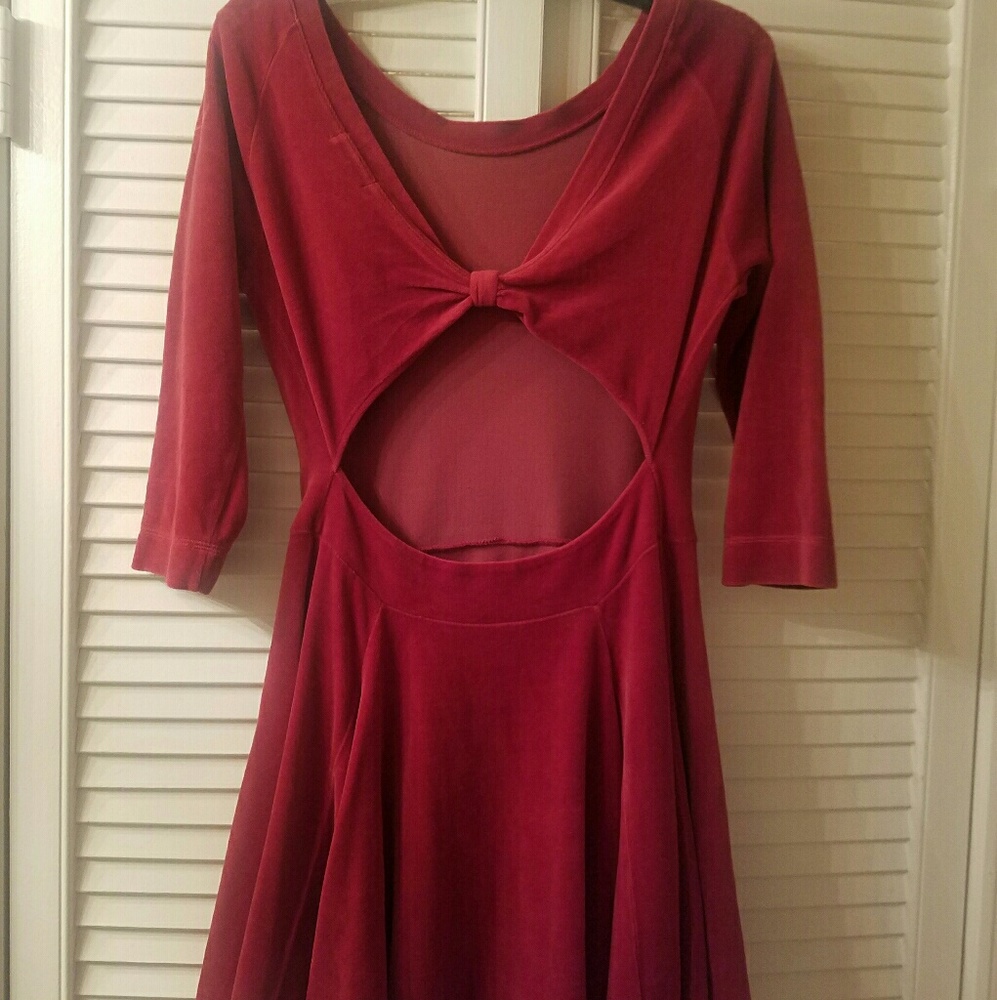 Velvet Skater Dress w/ Cutouts NWT