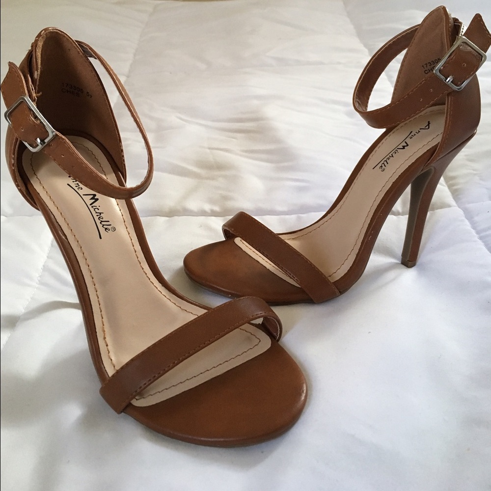 Faux Leather Heels - $10 FIRM