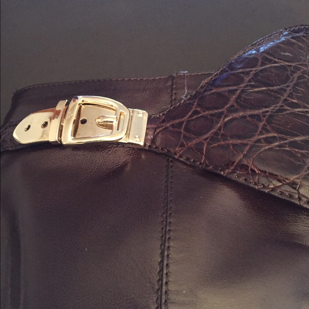Gucci boots brown croc band top - Picture 6 of 8