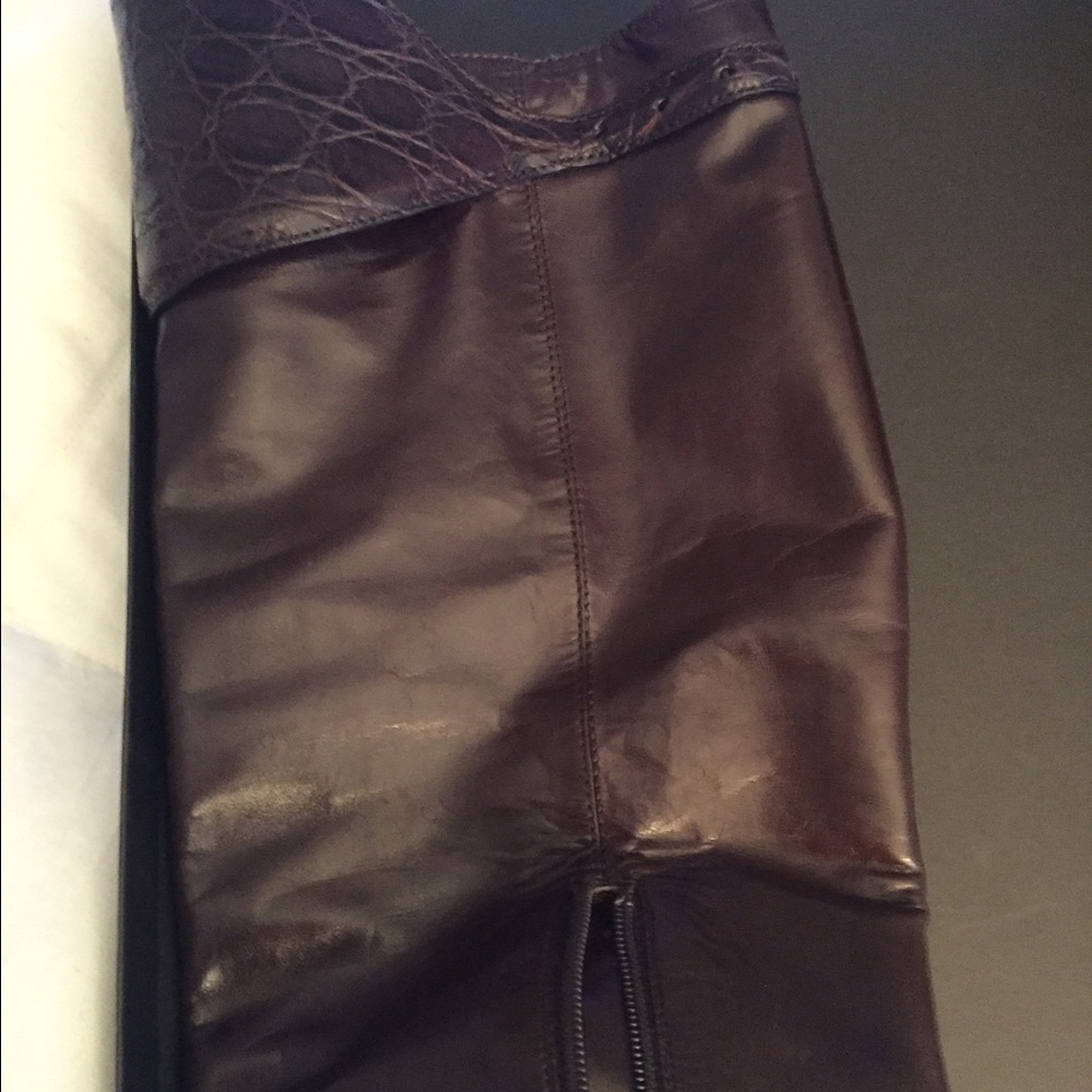 Gucci boots brown croc band top - Picture 7 of 8
