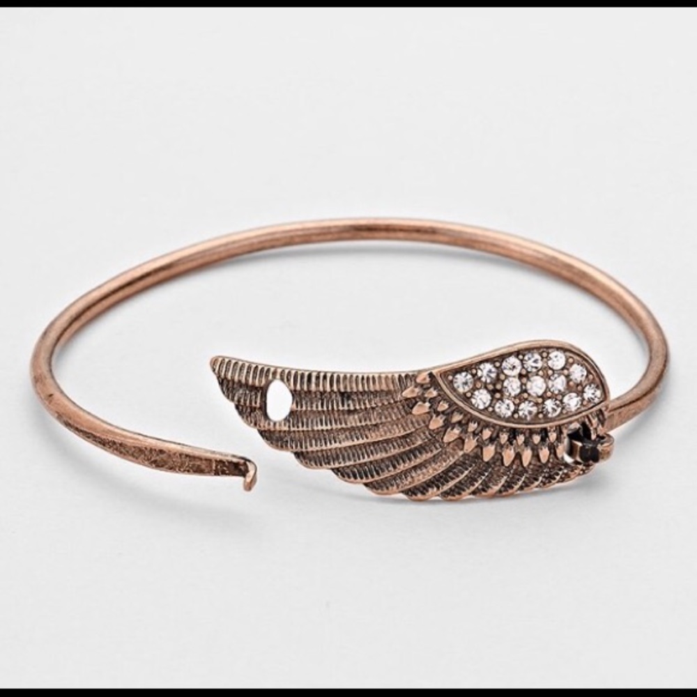 Vintage Metal Wing Hook Bracelet