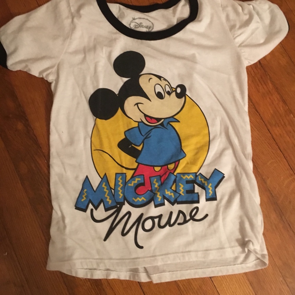 White Mickey Mouse tee