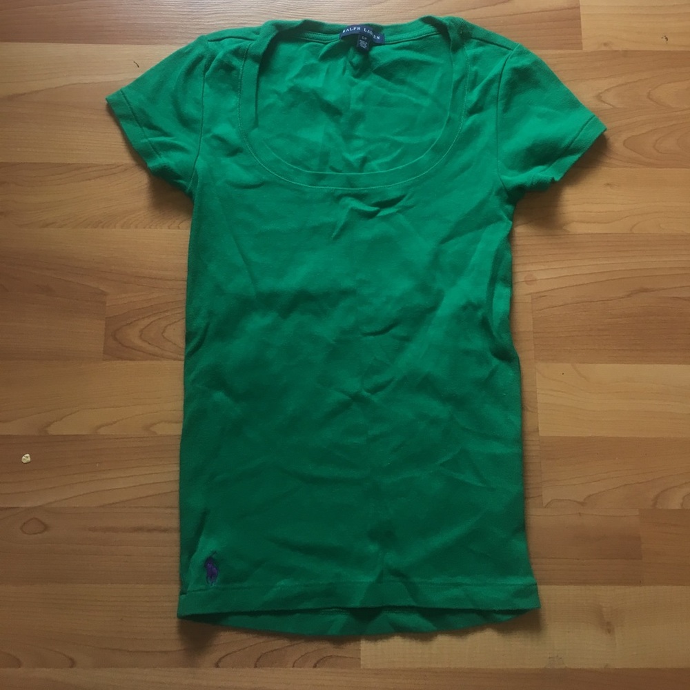 Green polo shirt
