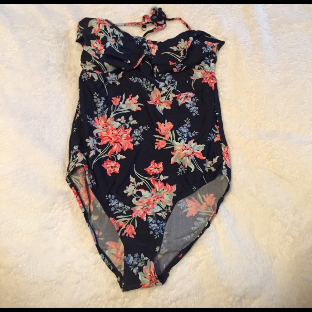Converse One-Piece Floral Bathing Suit