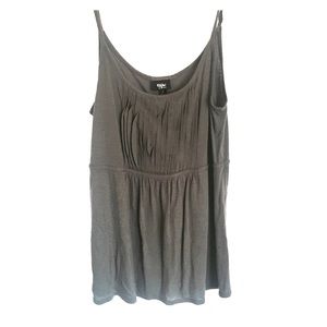Army Green Ruffle Tank Top