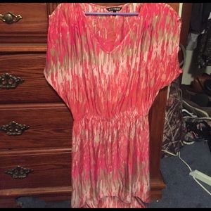 Silky Pink White Dress