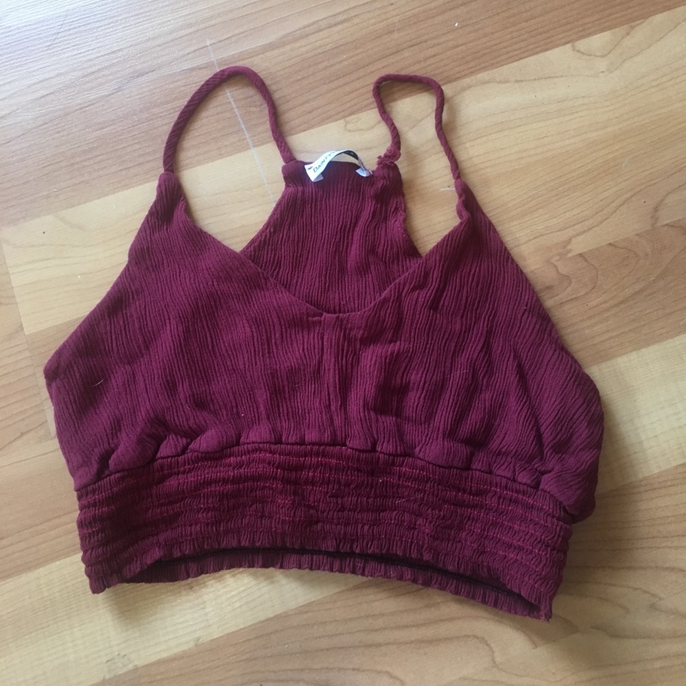 Maroon crop top