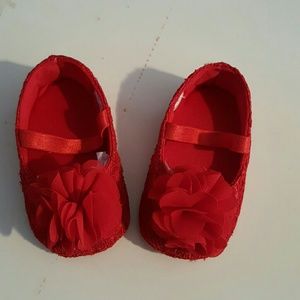 Red Mary Jane shoes