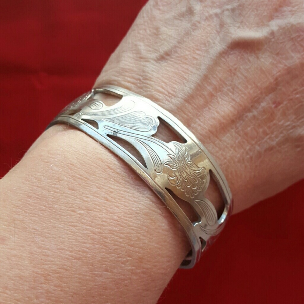 Kirk Steiff Pewter Cuff Bracelet