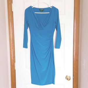 Lauren Ralph Lauren Faux Wrap Jersey Dress