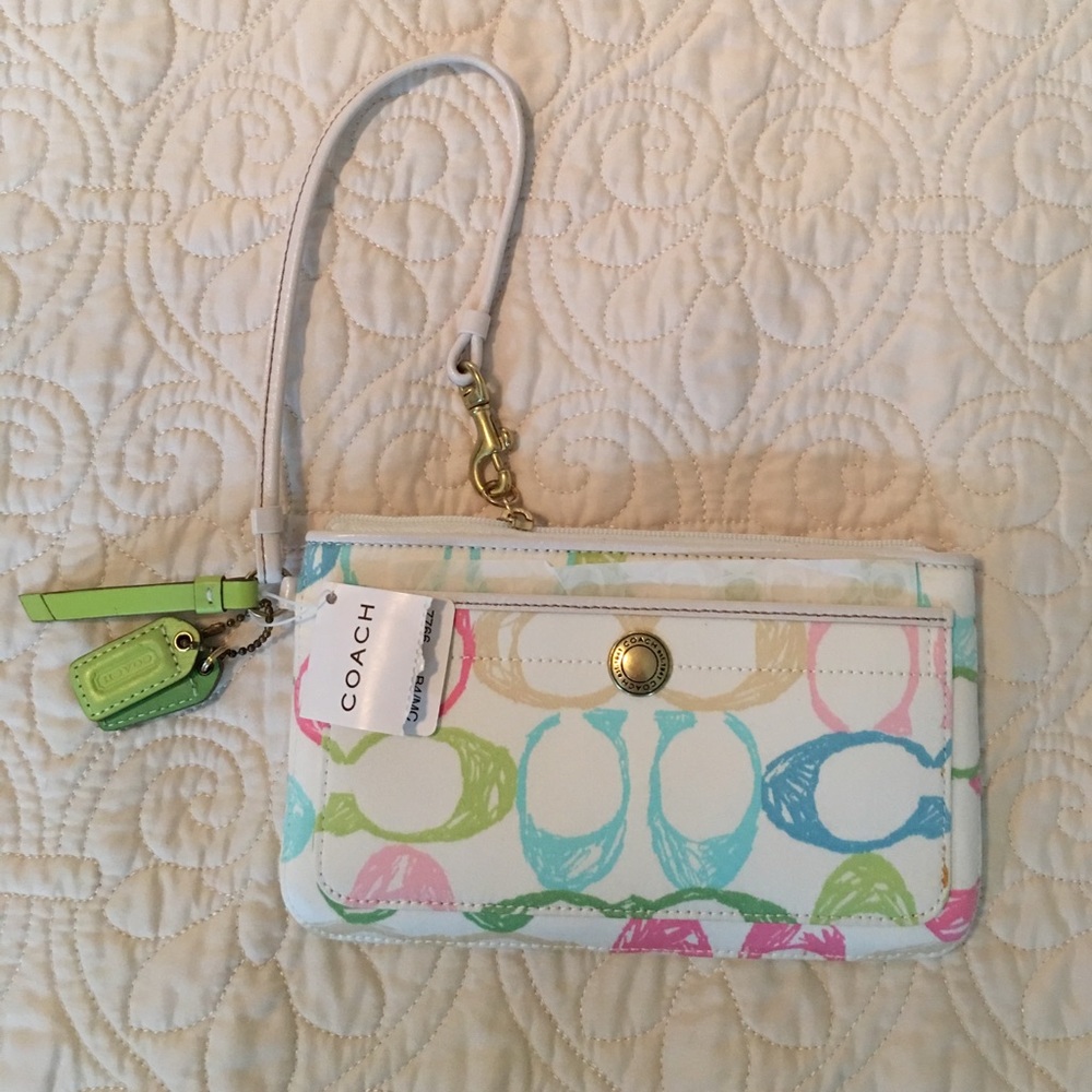 Coach wristlet - multicolor