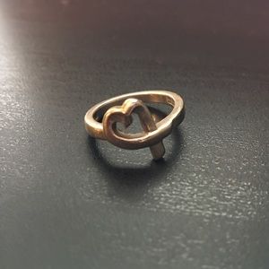 Tiffany & Co. Silver Loving Heart Ring Size 8