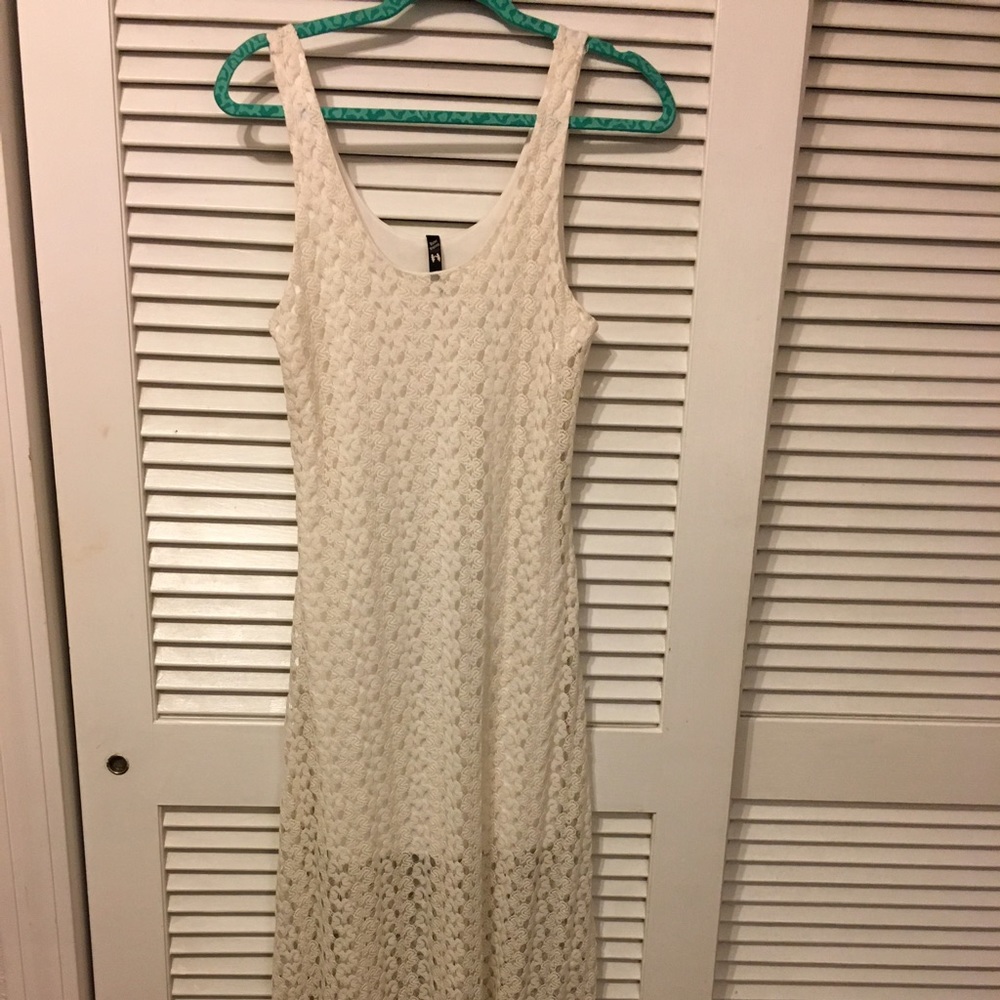 White maxi dress, medium