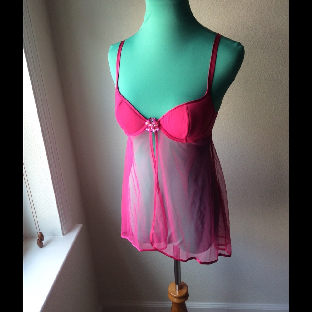 Victoria's Secret negligee hot pink