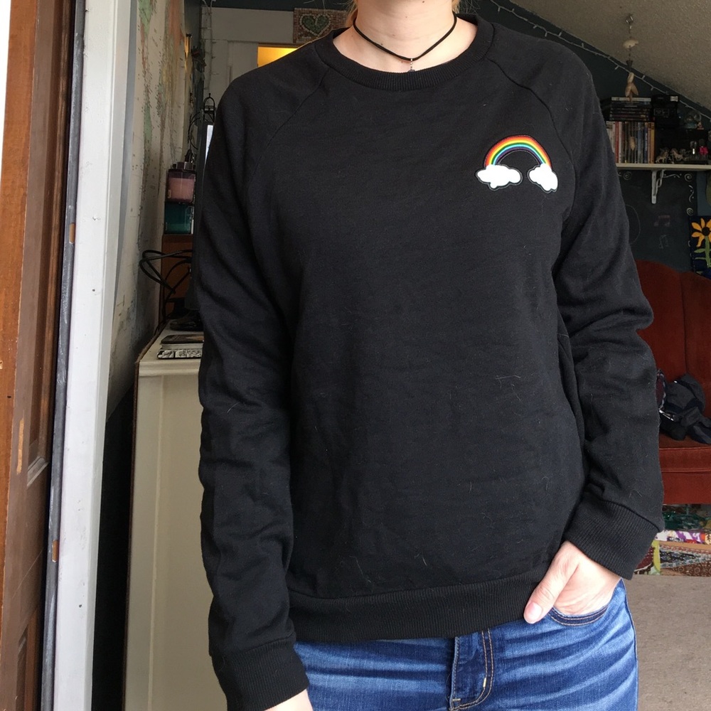 H&M Rainbow Patch Sweatshirt