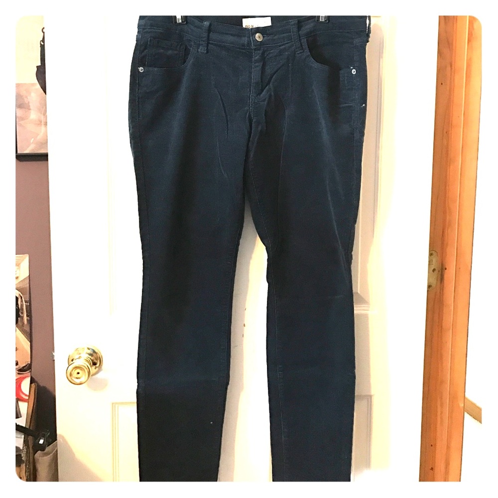 Old Navy Size 12 Navy Blue Corduroy Skinny Jeans